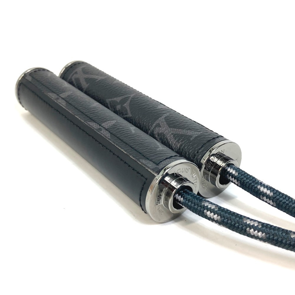 LOUIS VUITTON GI0210 Monogram Eclipse Call d'Asothe Christopher Skipping Rope/Workout Accessories, Monogram Eclipse Canvas, Unisex, Black