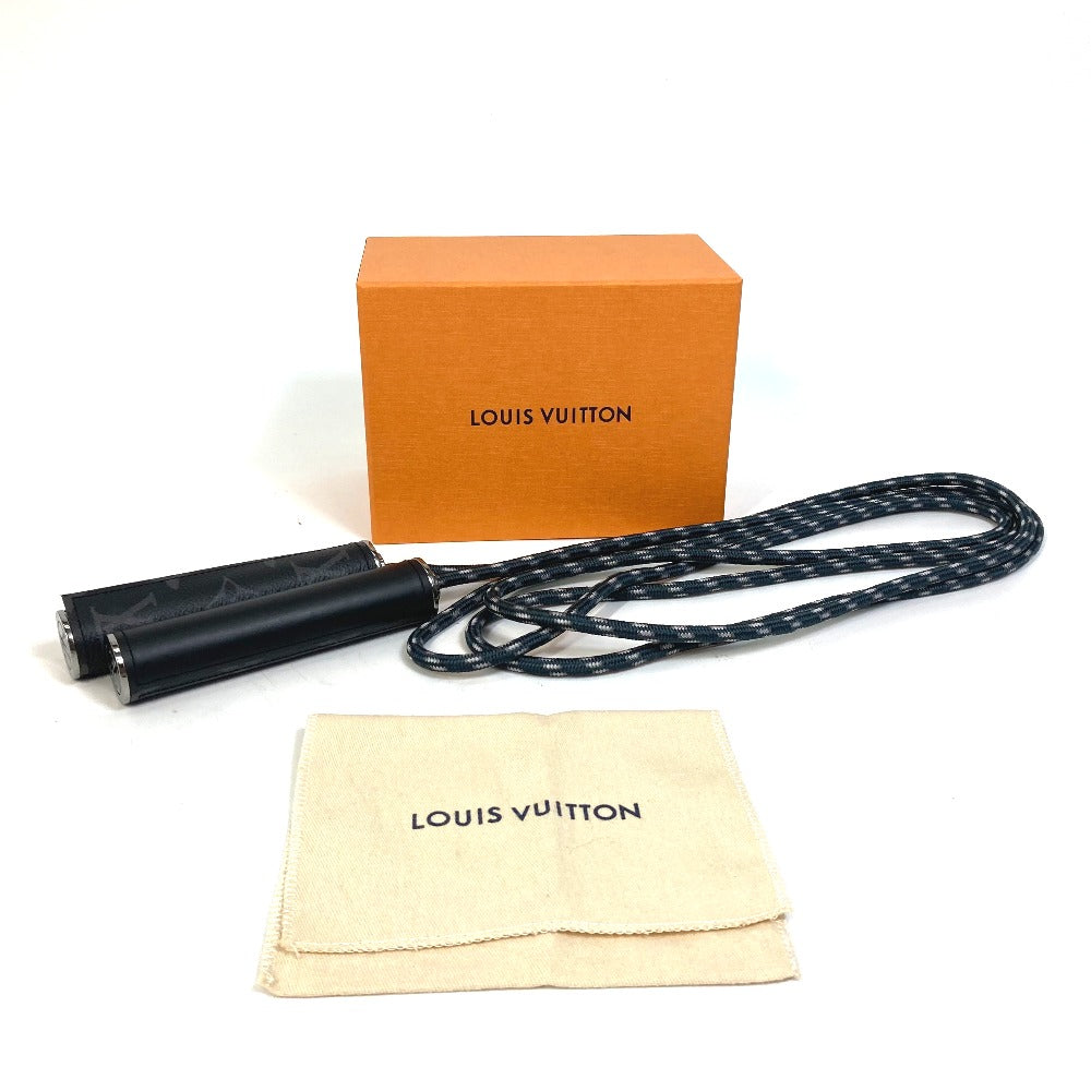 LOUIS VUITTON GI0210 Monogram Eclipse Call d'Asothe Christopher Skipping Rope/Workout Accessories, Monogram Eclipse Canvas, Unisex, Black