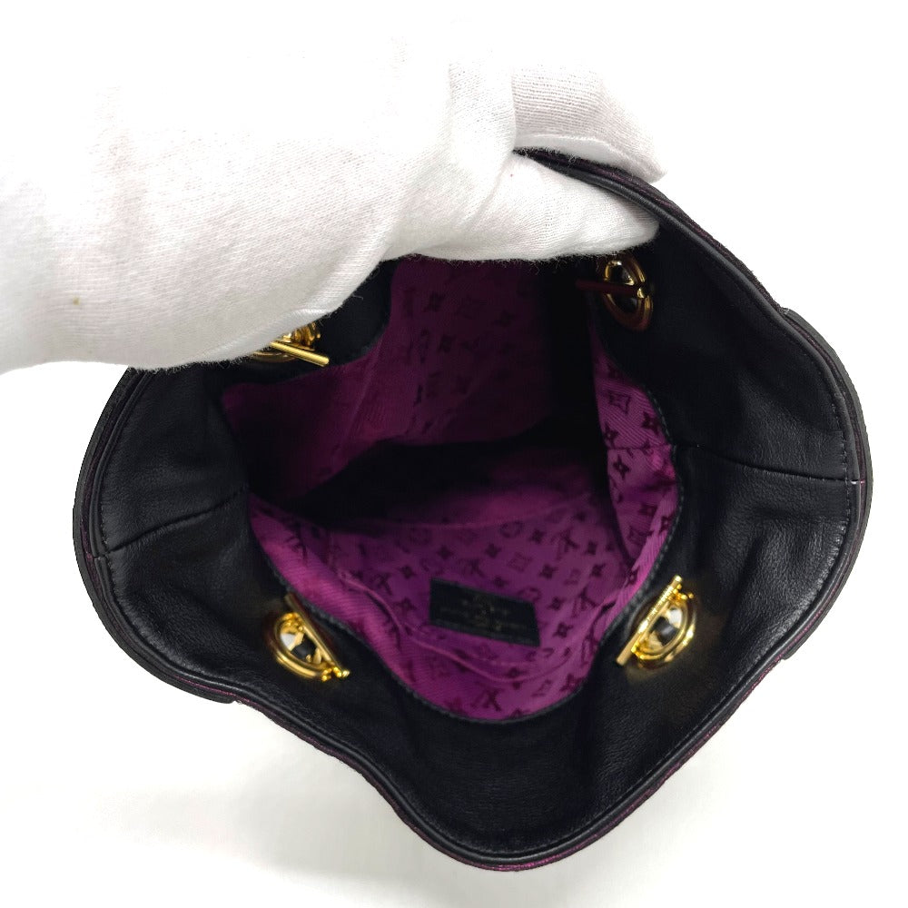 LOUIS VUITTON Double NeoNoe Handbag/Handbag Chain Tote Bag Canvas/Leather Women's Purple/Black