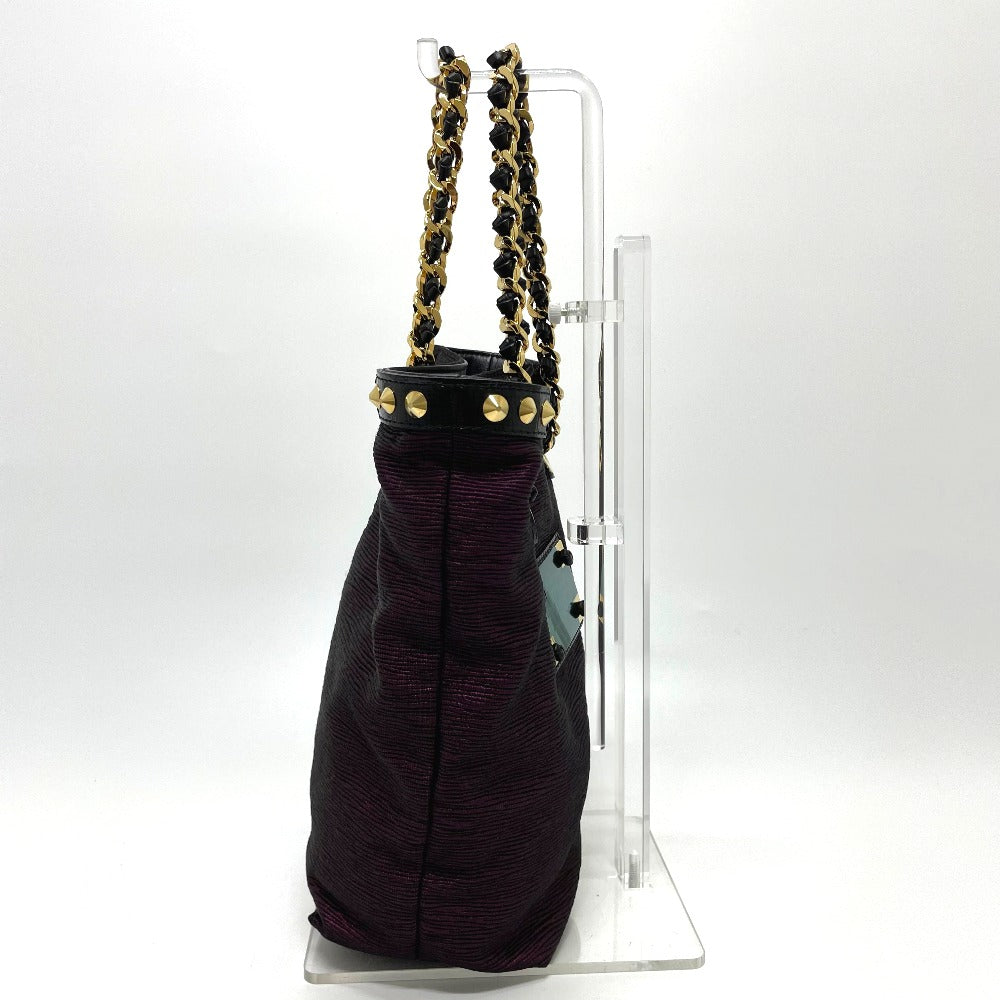 LOUIS VUITTON Double NeoNoe Handbag/Handbag Chain Tote Bag Canvas/Leather Women's Purple/Black