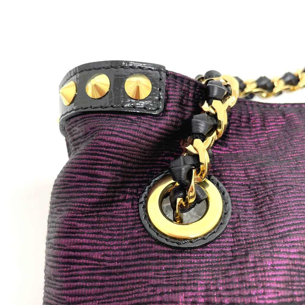 LOUIS VUITTON Double NeoNoe Handbag/Handbag Chain Tote Bag Canvas/Leather Women's Purple/Black