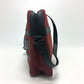 YVES SAINT LAURENT Logo Shoulder Bag/Square Canvas/Leather Unisex Red