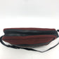 YVES SAINT LAURENT Logo Shoulder Bag/Square Canvas/Leather Unisex Red