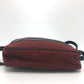 YVES SAINT LAURENT Logo Shoulder Bag/Square Canvas/Leather Unisex Red