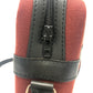 YVES SAINT LAURENT Logo Shoulder Bag/Square Canvas/Leather Unisex Red