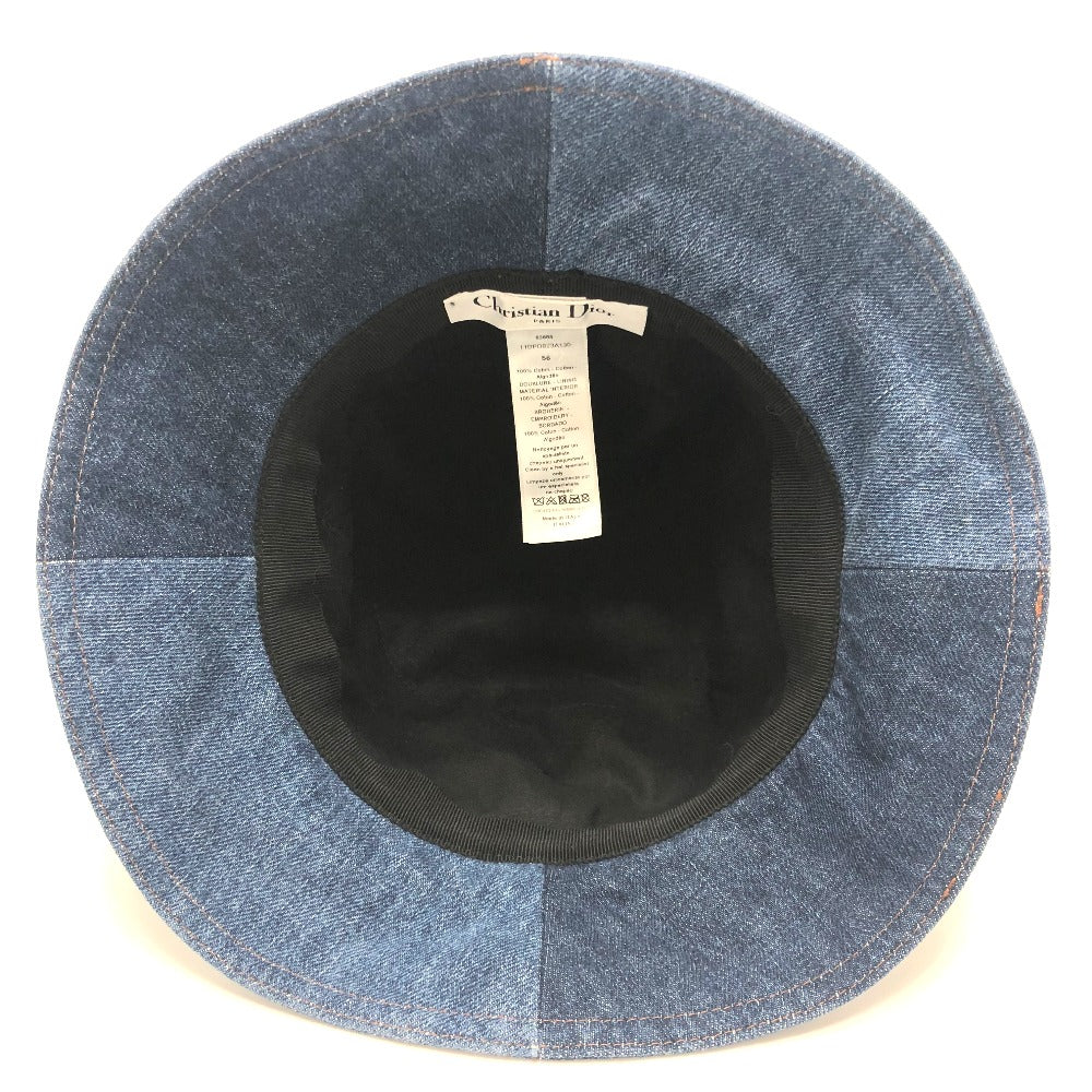 Dior 11DPD923A130 Logo Patchwork Bucket Hat, Denim, Women's, Blue