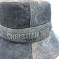 Dior 11DPD923A130 Logo Patchwork Bucket Hat, Denim, Women's, Blue