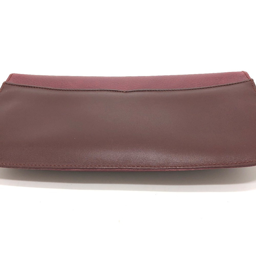 CARTIER Must Line Clutch Bag, Pouch, Leather, Women's, Wine Red