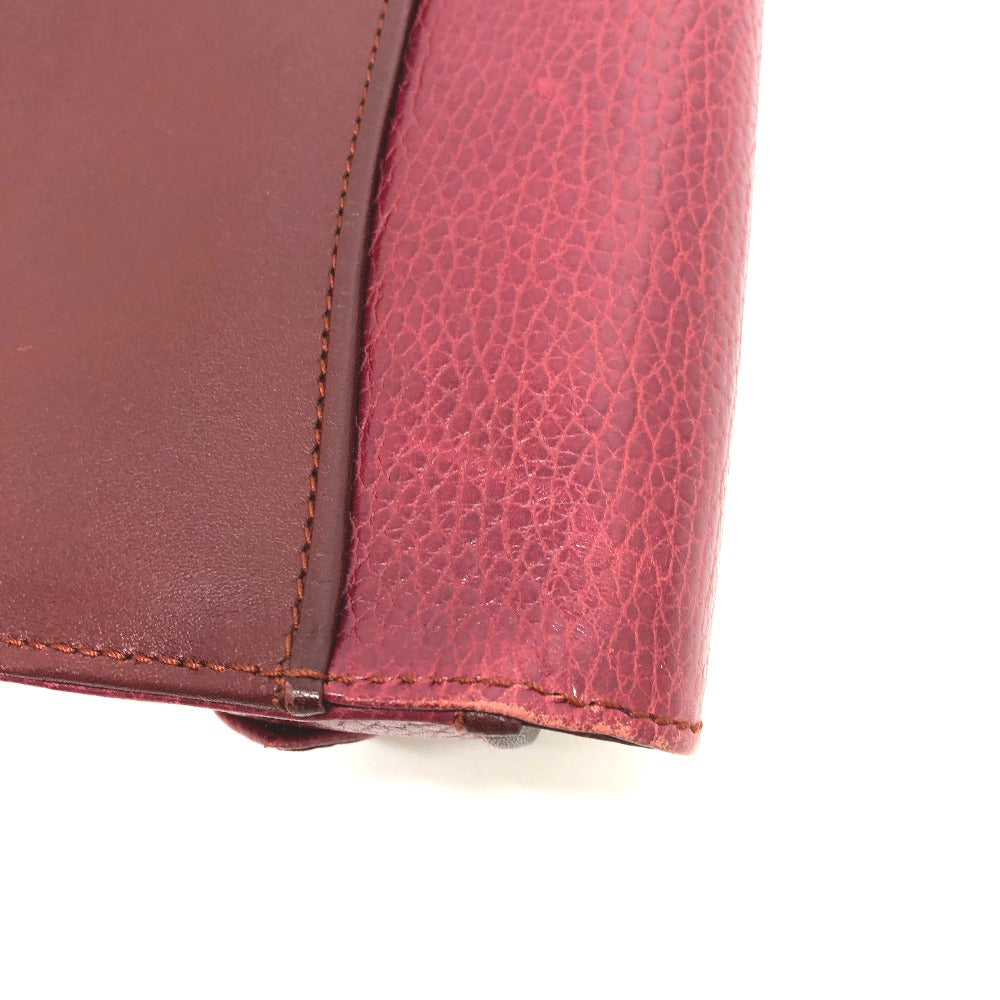 CARTIER Must Line Clutch Bag, Pouch, Leather, Women's, Wine Red