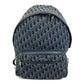 Dior Trotter Oblique Backpack, Canvas/Leather, Men's, Navy