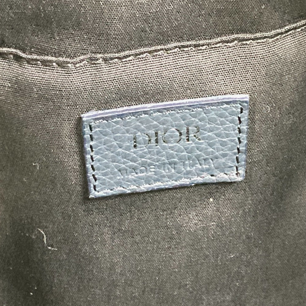 Dior Trotter Oblique Backpack, Canvas/Leather, Men's, Navy