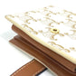 CELINE Macadam Triomphe Wallet, Bifold PVC/Leather, Women's, White/Brown