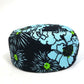 PRADA Floral Print Hat, Newsboy Cap, Nylon, Women's, Blue/Black
