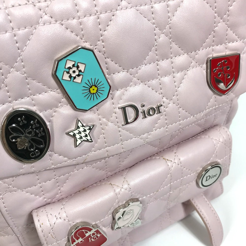 Christian Dior Cannage Stardust Small Backpack, Ginza Exclusive, Women's Leather Backpack in Soft Pink