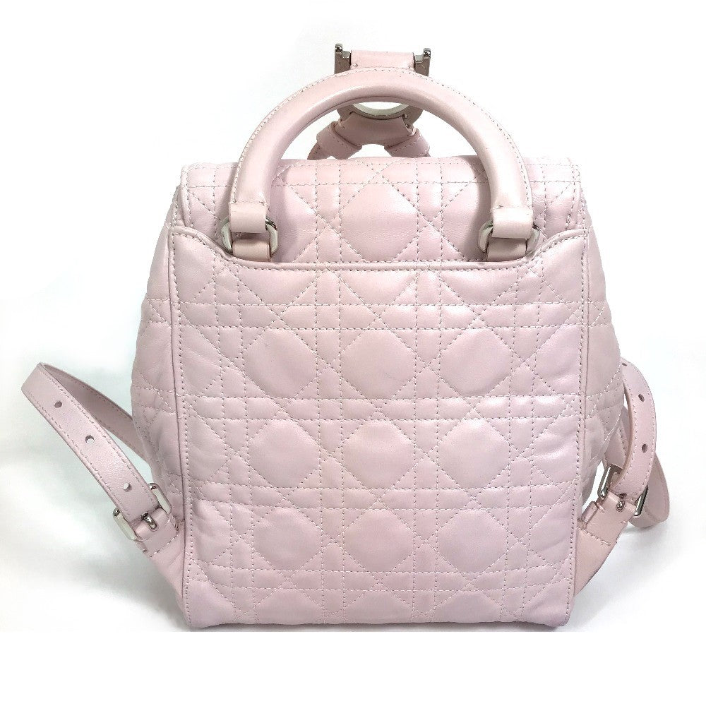 Christian Dior Cannage Stardust Small Backpack, Ginza Exclusive, Women's Leather Backpack in Soft Pink