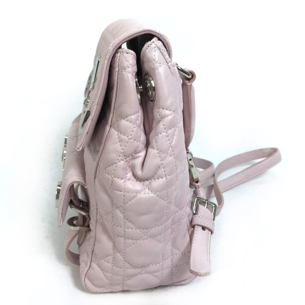 Christian Dior Cannage Stardust Small Backpack, Ginza Exclusive, Women's Leather Backpack in Soft Pink