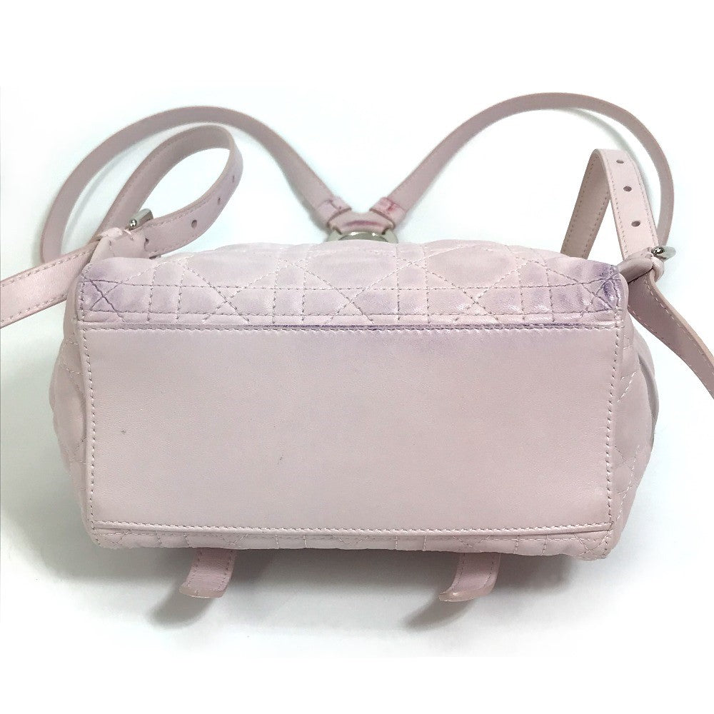 Christian Dior Cannage Stardust Small Backpack, Ginza Exclusive, Women's Leather Backpack in Soft Pink