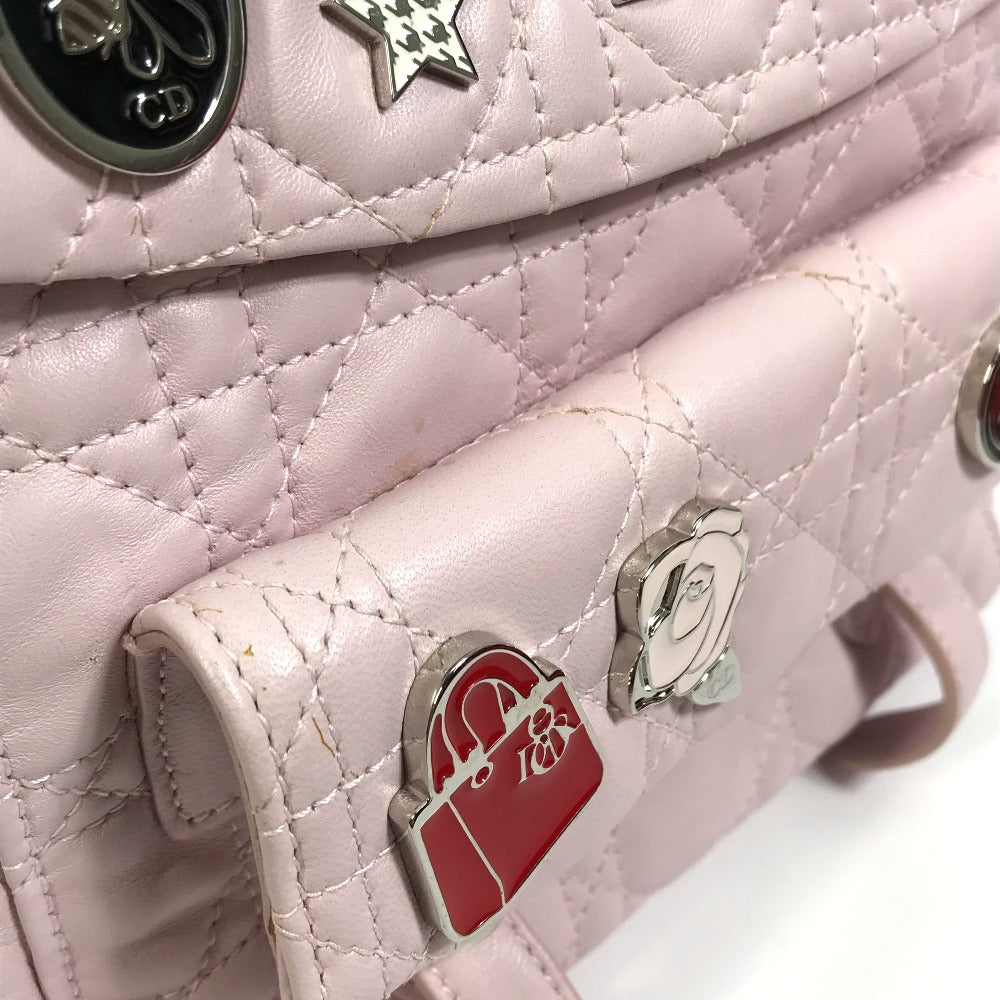 Christian Dior Cannage Stardust Small Backpack, Ginza Exclusive, Women's Leather Backpack in Soft Pink
