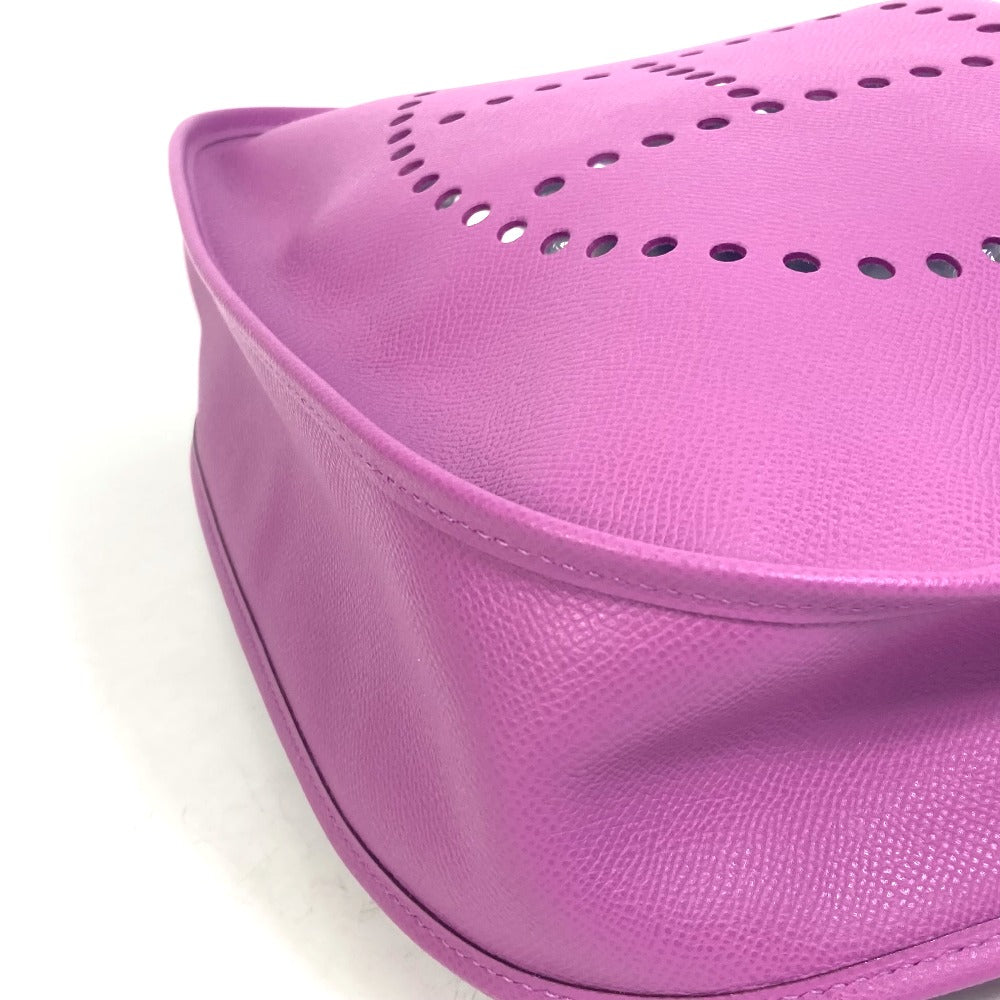 HERMES H logo punched Evelyn II GM crossbody shoulder bag, Epson, women's, cyclamen, purple
