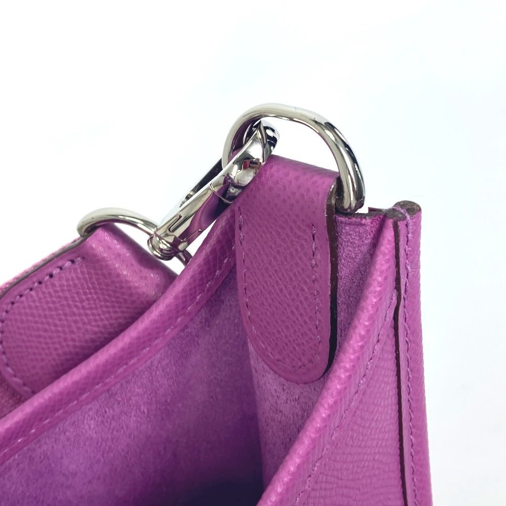 HERMES H logo punched Evelyn II GM crossbody shoulder bag, Epson, women's, cyclamen, purple