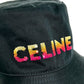 CELINE 2AUO1968P Embroidered Gradient Sequin Bucket Hat, Cotton, Women's, Black