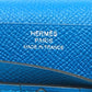 HERMES ベアンスフレ ウォレット 二つ折り 長財布 ヴォーエプソン レディース ブルーザンジバル ブルー