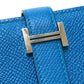 HERMES ベアンスフレ ウォレット 二つ折り 長財布 ヴォーエプソン レディース ブルーザンジバル ブルー
