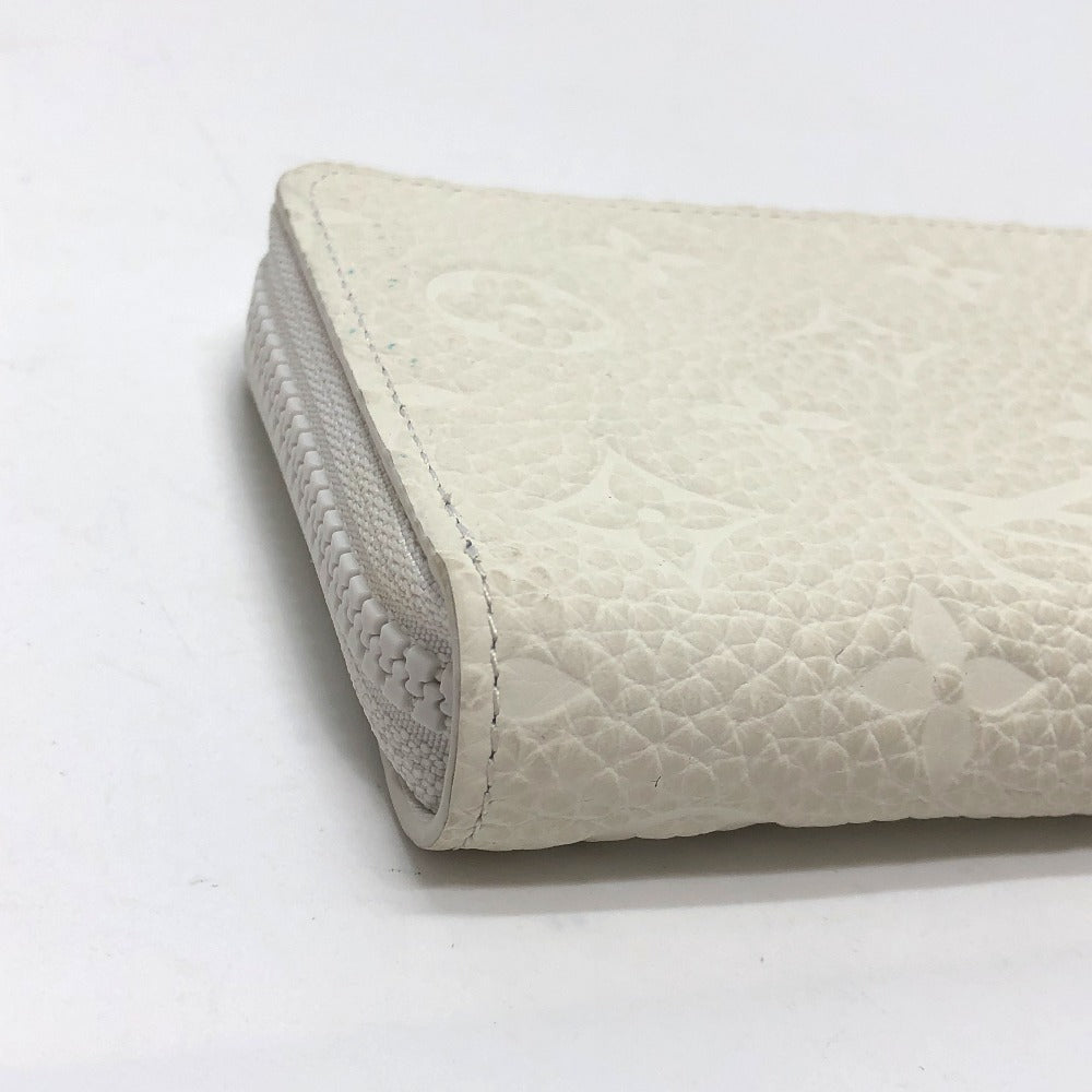 LOUIS VUITTON M80337 Zippy Wallet Vertical Wallet LV Friend Long Wallet Taurillon Clemence Leather Men's White