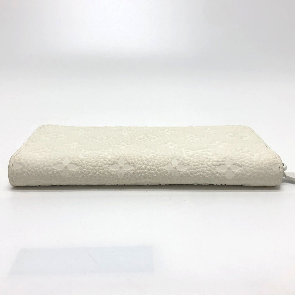 LOUIS VUITTON M80337 Zippy Wallet Vertical Wallet LV Friend Long Wallet Taurillon Clemence Leather Men's White