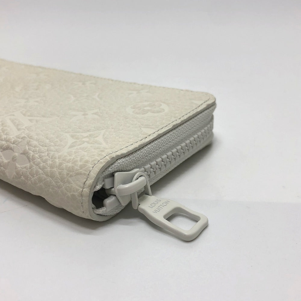 LOUIS VUITTON M80337 Zippy Wallet Vertical Wallet LV Friend Long Wallet Taurillon Clemence Leather Men's White