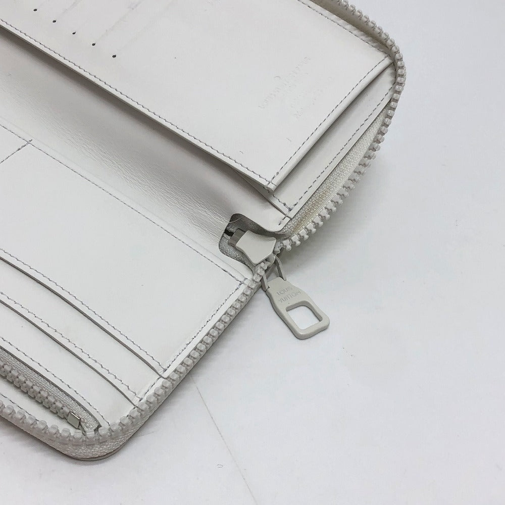 LOUIS VUITTON M80337 Zippy Wallet Vertical Wallet LV Friend Long Wallet Taurillon Clemence Leather Men's White