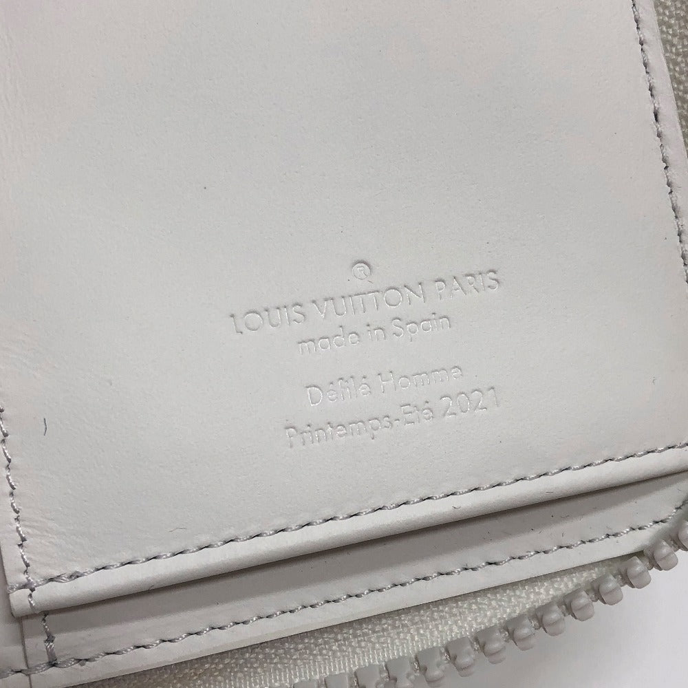 LOUIS VUITTON M80337 Zippy Wallet Vertical Wallet LV Friend Long Wallet Taurillon Clemence Leather Men's White