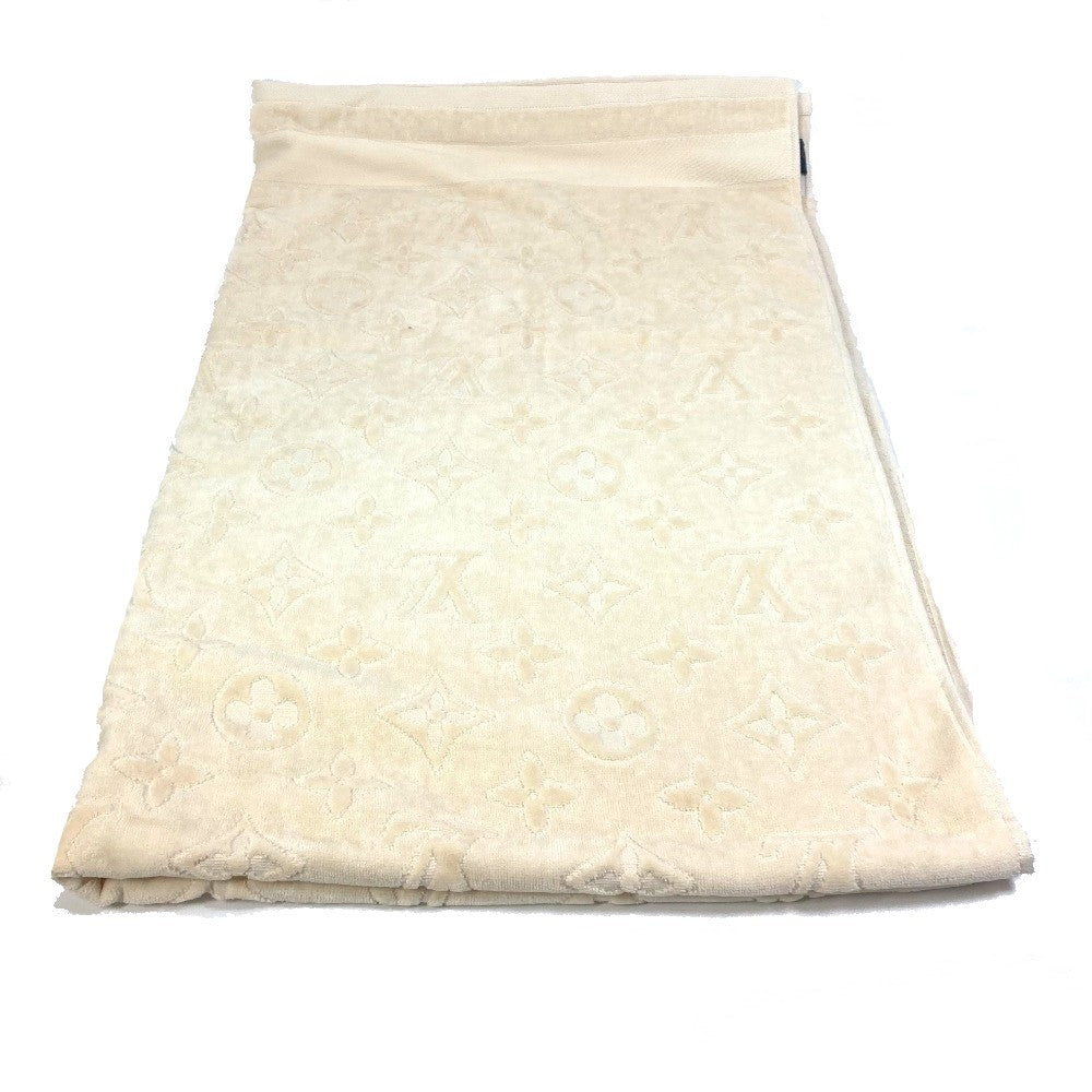 LOUIS VUITTON M77516 Monogram Dora de Bain LV Vacation Beach Towel/Bath Towel, Cotton, Unisex, Beige