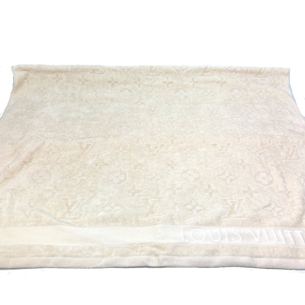 LOUIS VUITTON M77516 Monogram Dora de Bain LV Vacation Beach Towel/Bath Towel, Cotton, Unisex, Beige