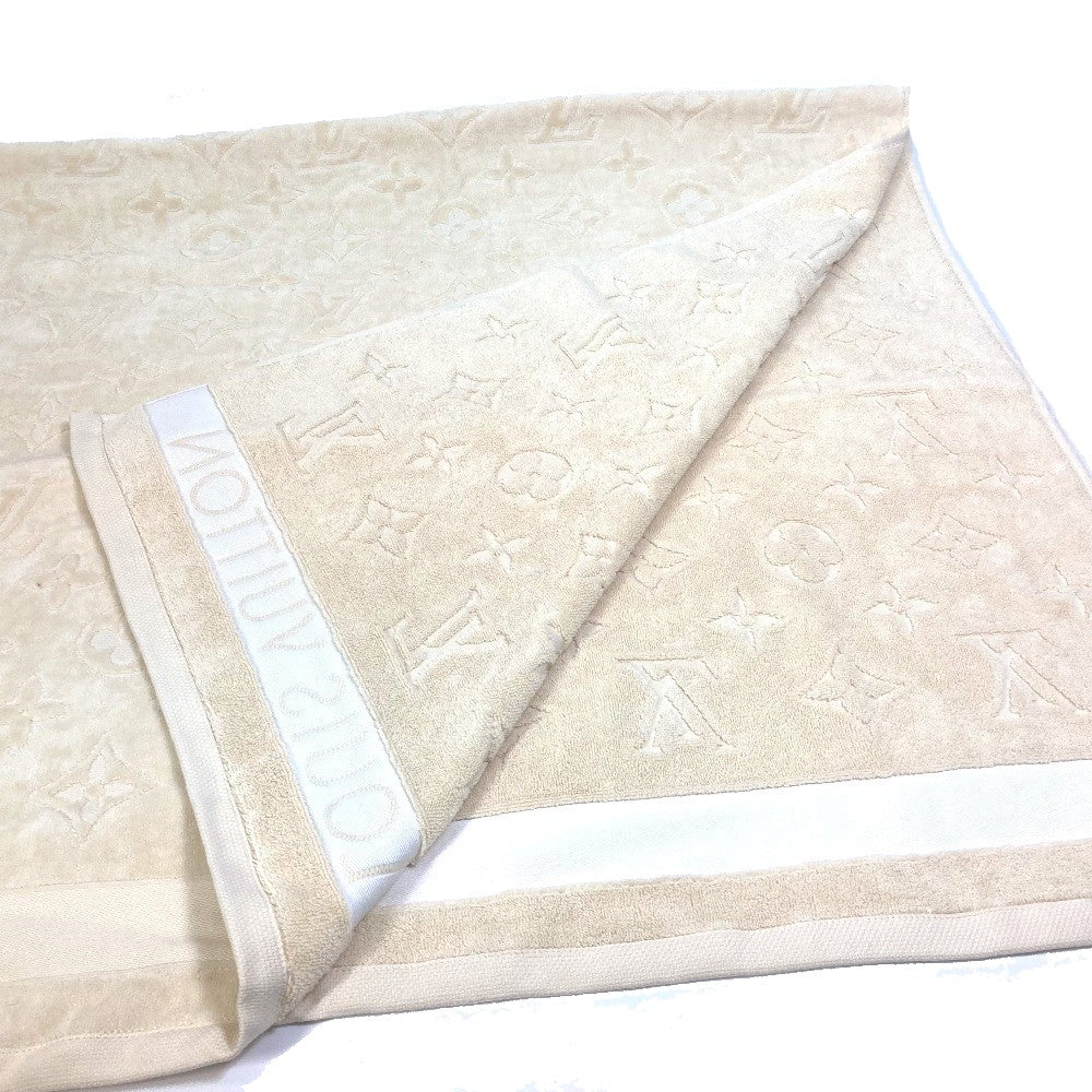 LOUIS VUITTON M77516 Monogram Dora de Bain LV Vacation Beach Towel/Bath Towel, Cotton, Unisex, Beige