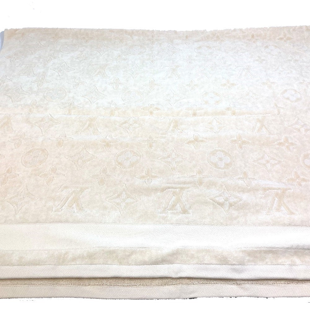 LOUIS VUITTON M77516 Monogram Dora de Bain LV Vacation Beach Towel/Bath Towel, Cotton, Unisex, Beige