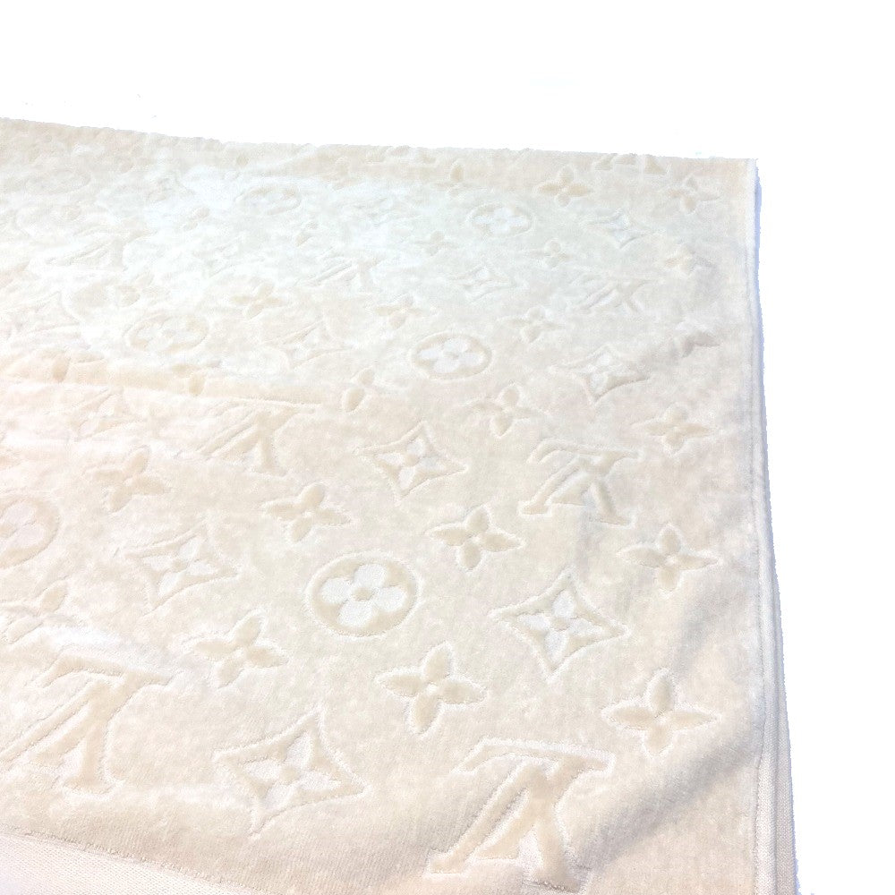 LOUIS VUITTON M77516 Monogram Dora de Bain LV Vacation Beach Towel/Bath Towel, Cotton, Unisex, Beige