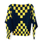 LOUIS VUITTON アパレル チェッカー ボード ニット 長袖 セーター ウール レディース イエロー×ブラック