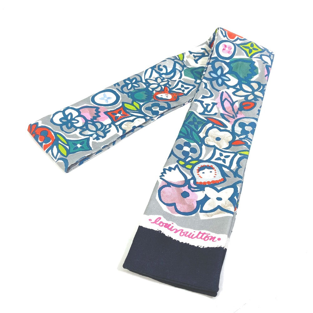LOUIS VUITTON Monogram Bandeau LV Pop Scarf, Silk, Women's, Gray