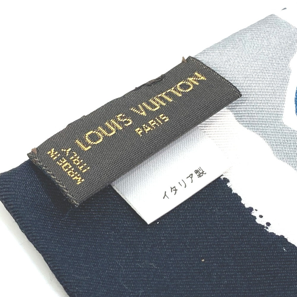 LOUIS VUITTON Monogram Bandeau LV Pop Scarf, Silk, Women's, Gray