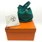 HERMES Picotin Lock Eclat MM 22 Handbag in Taurillon Clemence Leather, Women's, Vert Veron, Green