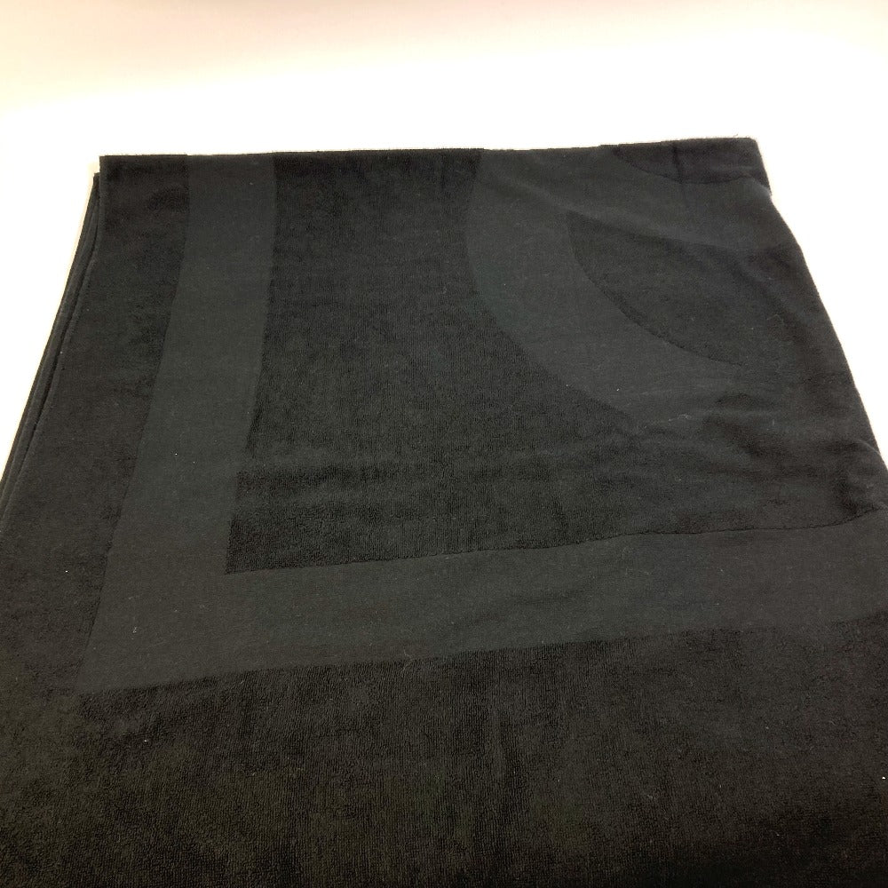 CHANEL CC Coco Mark Beach Towel, Towel, Interior Blanket, Cotton, Women's, Black