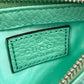 GUCCI 701070 GG Marmont Leather Card Case and Coin Case, Women's, Green