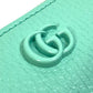 GUCCI 701070 GG Marmont Leather Card Case and Coin Case, Women's, Green