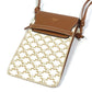 CELINE 10G332CQD Triomphe Phone Case, Mobile Pouch, Shoulder Bag, Smartphone Case, PVC/Nylon, Women's, Beige