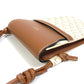CELINE 10G332CQD Triomphe Phone Case, Mobile Pouch, Shoulder Bag, Smartphone Case, PVC/Nylon, Women's, Beige