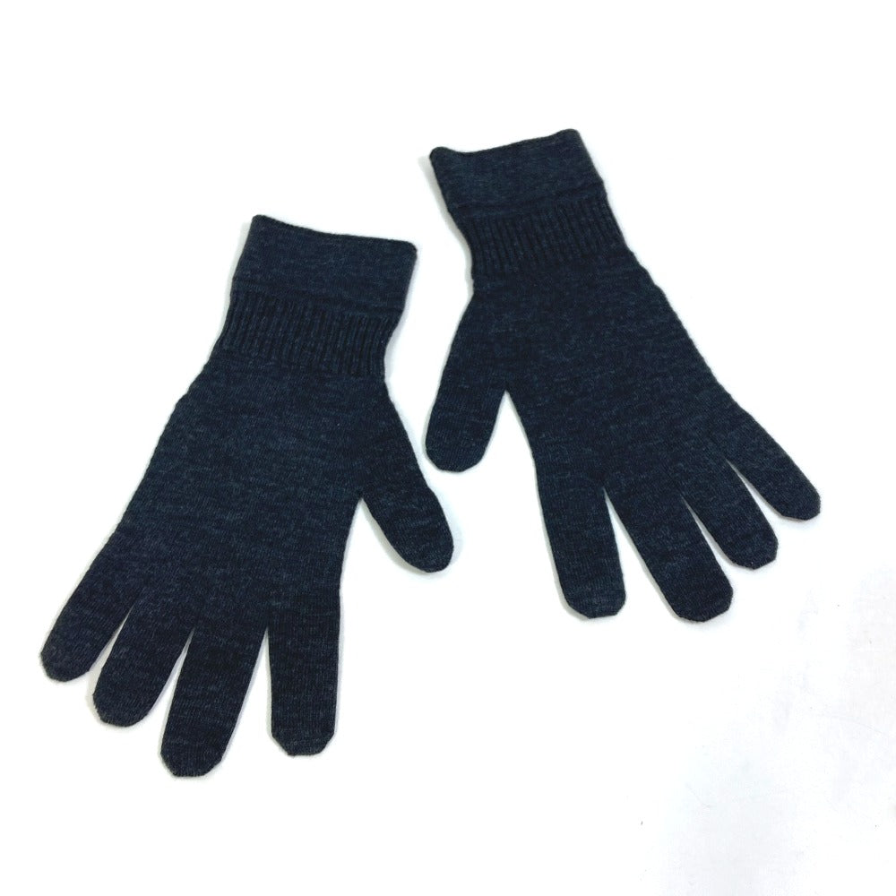 LOUIS VUITTON M70008 Damier Graphite Damier Gon Petit Knit Wool Gloves for Men, Gray