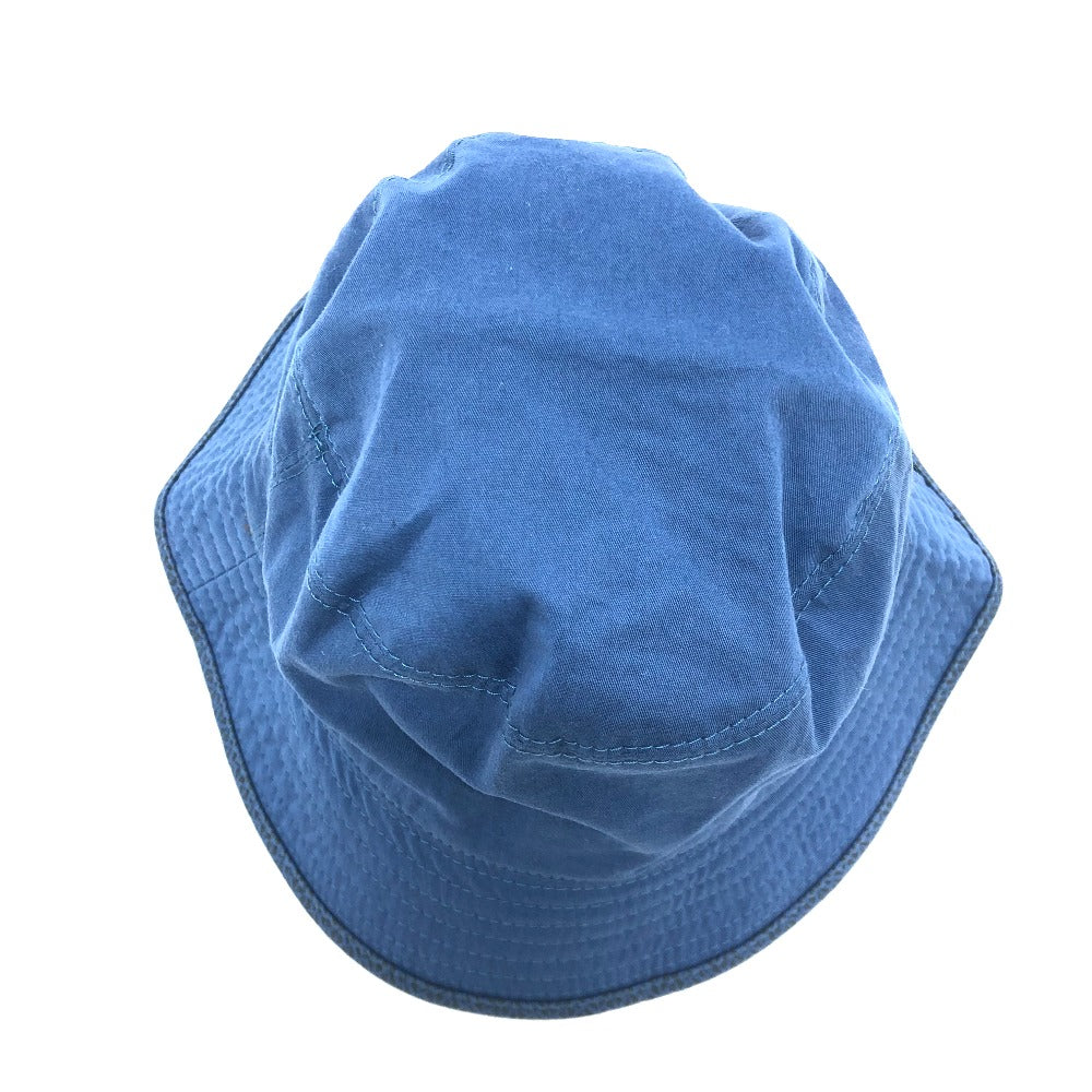 FENDI FSQ104 Zucchino Bucket Hat, Logo, Cotton, Women's, Navy