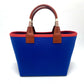HERMES Steeple 25 Tote Bag Shoulder Bag Handbag Toile H Women's Blue