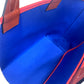 HERMES Steeple 25 Tote Bag Shoulder Bag Handbag Toile H Women's Blue
